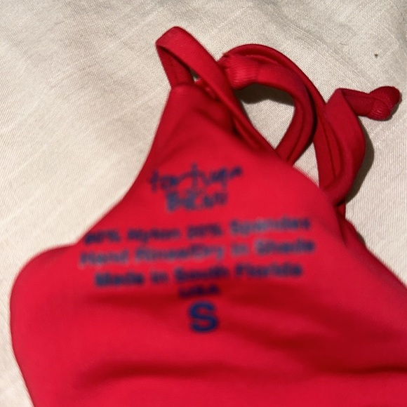 Tortuga Bikini Triangle Deep Red Bikini Top Made in USA - Picture 4 of 4